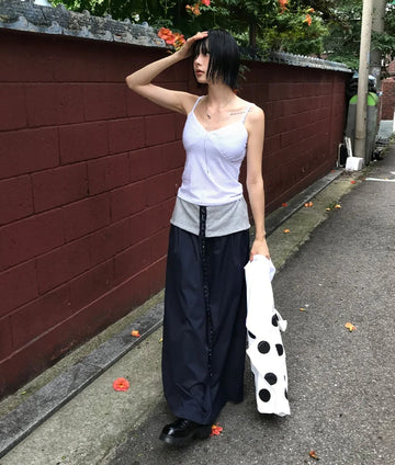 HOOK STRAP MAXI SKIRT